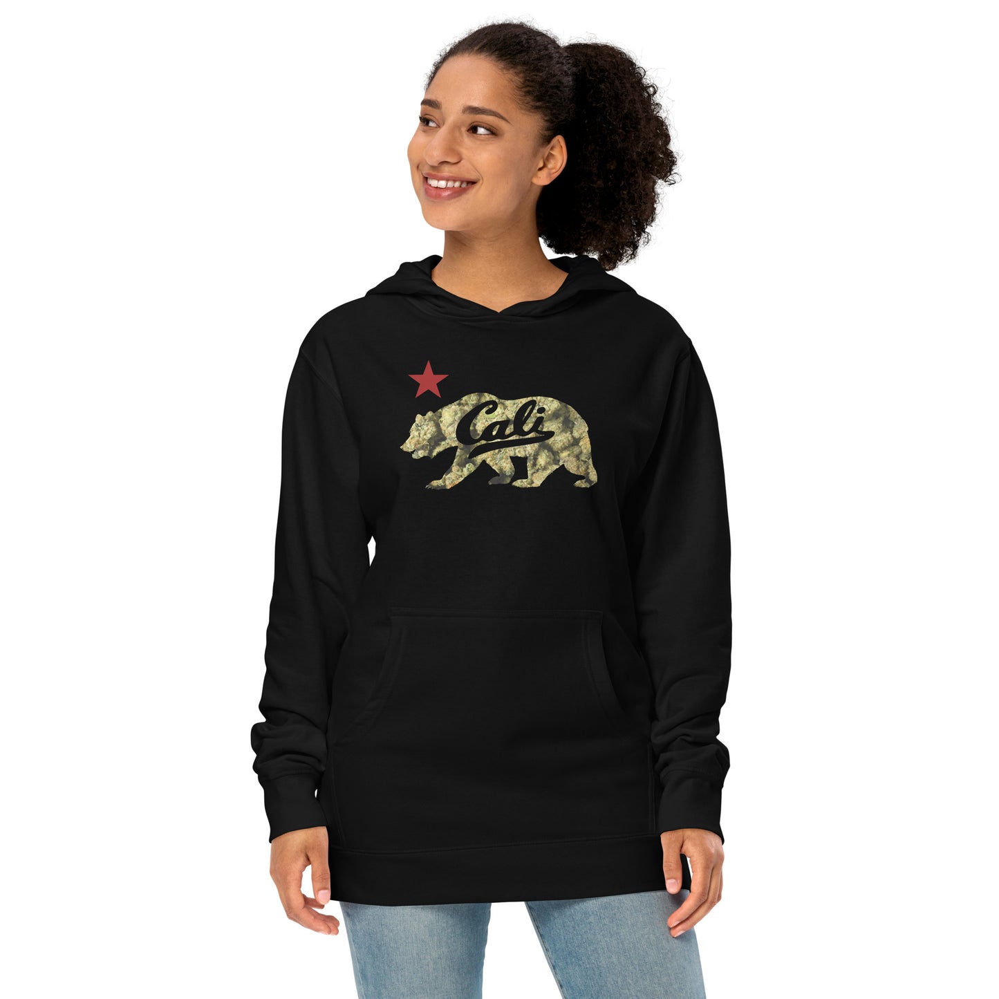 CALI BUD BEAR HOODIE WOMENS FRONT